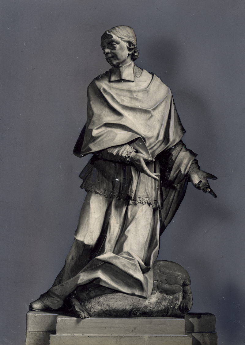 Ignoto scultore [Carlo Tantardini], Statua di Ignazio Carrocci canonico (sic). Torino, Ospedale maggiore di S. Giovanni, AFFTM 241 6091